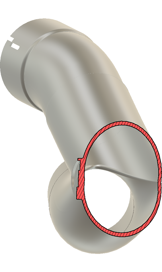AutoSpeed C8 Corvette Cat-Back Performance Exhaust CAD Section Longitudinal